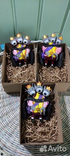 Ватная елочная игрушка