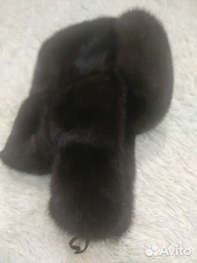 Норковая шапка ушанка мужская, новая