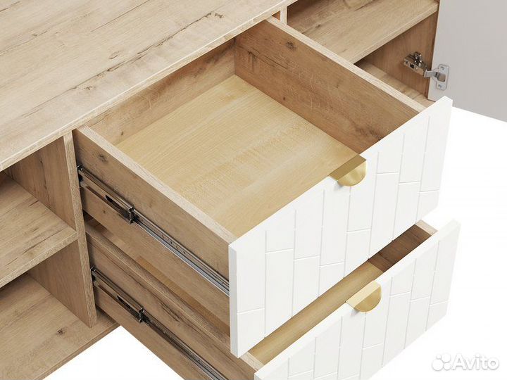 Тв-тумба Монблан-1 Angle Milk