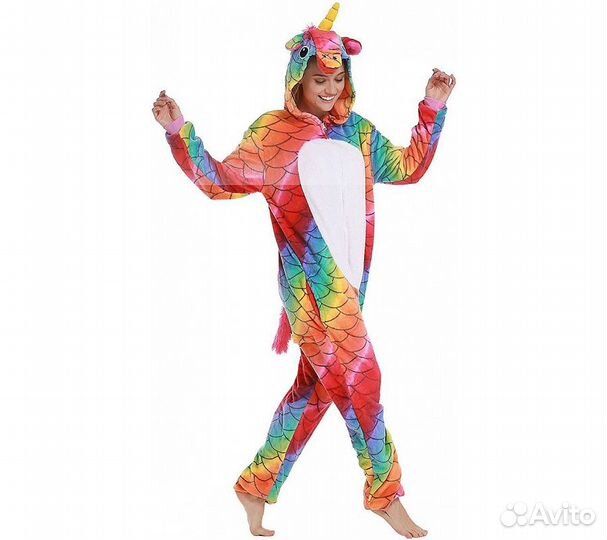 Кигуруми Funfur Единорог Хамелеон Цветной L