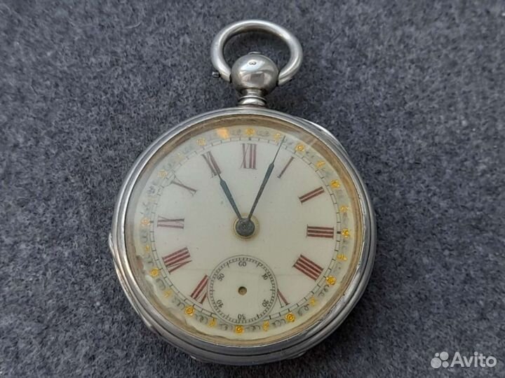 Часы карманные в серебе антиквариат