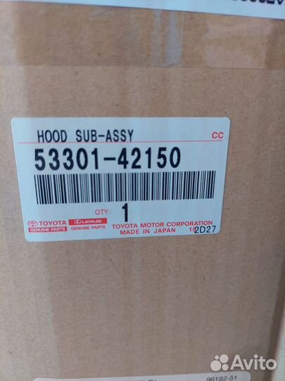 5330142150 Капот алюминиевый оригинал RAV4 19