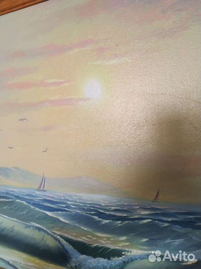 Картина маслом на холсте. Море волнуется