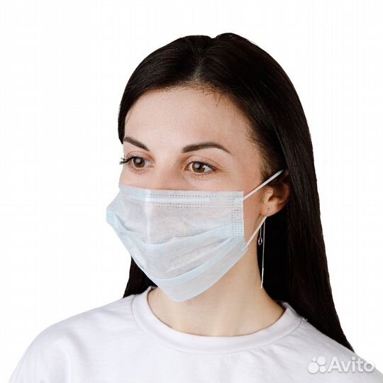 Маска медицинская Медсервис 3 слоя упаковка 50 шт