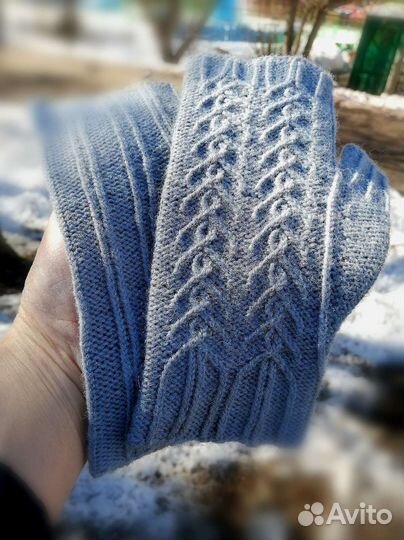 Митенки вязаные