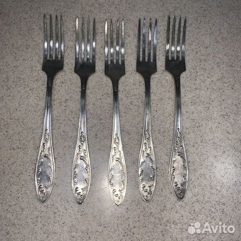 Вилки мельхиор Пламя