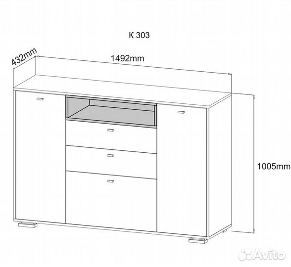 Комод белый бу
