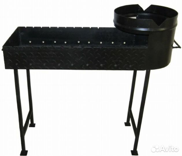 Мангал с печкой на 12 л лист рифленый 3мм