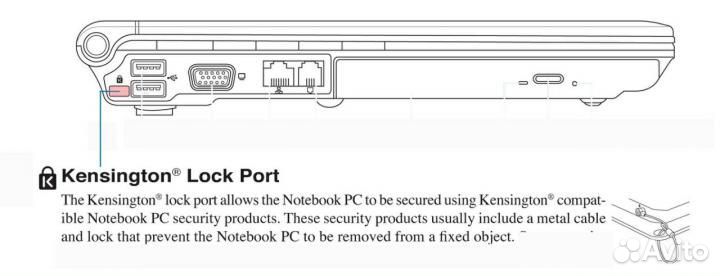 Замок для ноутбука кодовый (Kensington Lock)