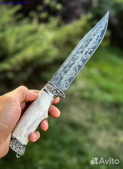 Нож Дамаск рог лося (Арт.90163)