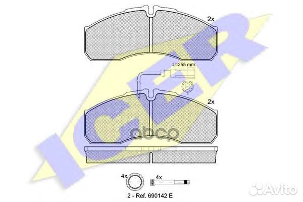 141889 колодки дисковые п. Hyundai XG 25/30/30