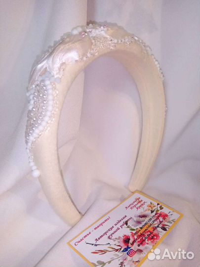 Ободок с бусинами