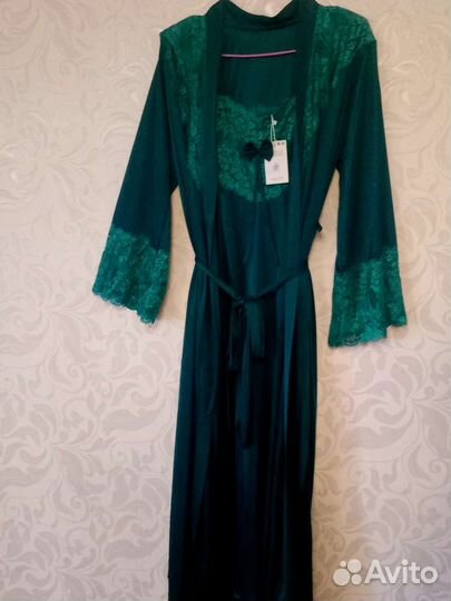 Халат женский шелковый новый