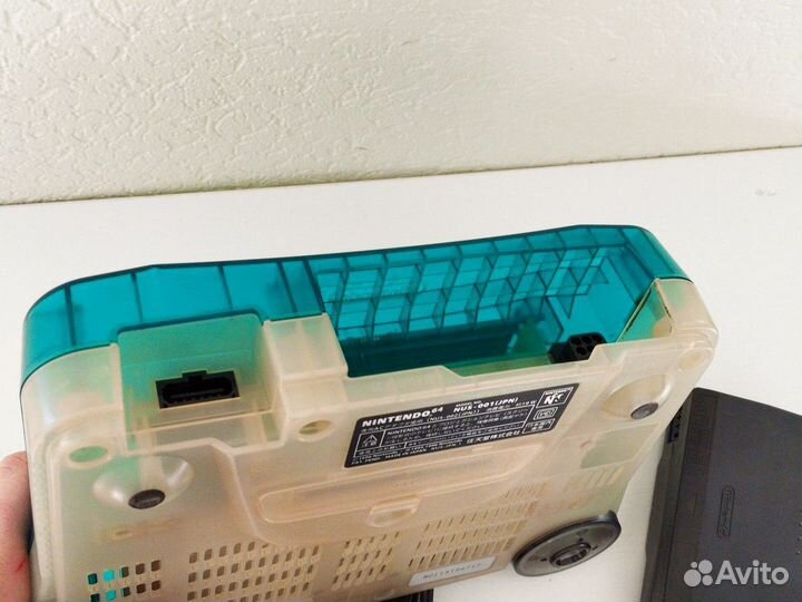 Nintendo 64 clear blue