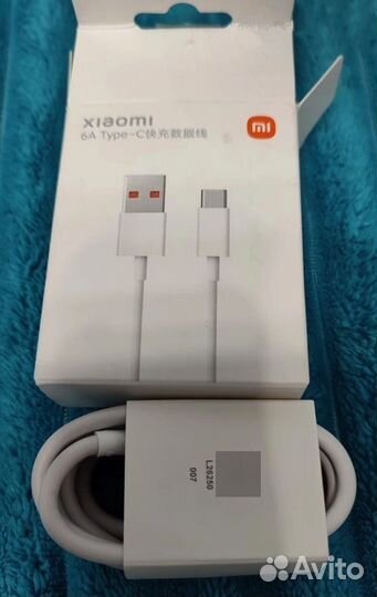 Кабель usb type c 6A Xiaomi для быстрой зарядки