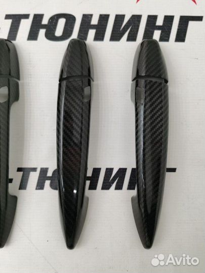 Накладки на ручки дверей карбон BMW