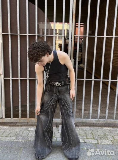 Джинсы No Faith Studios Black 23SS Jeans