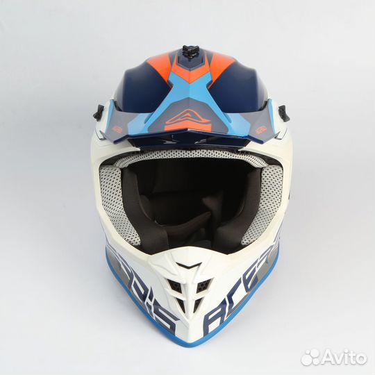 Шлем Acerbis Linear (Оранжевый/Белый, XXL)