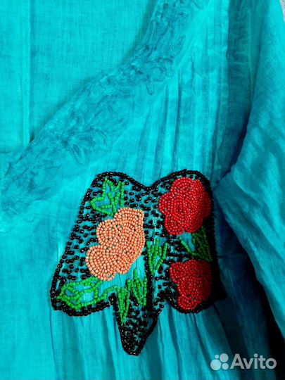 Туника платье из батиста. Хлопок.Индия Р.46