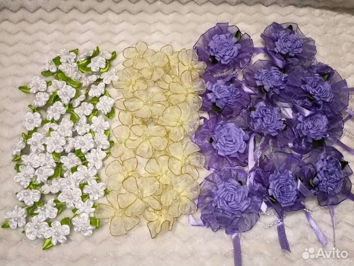 Цветы для рукоделия из ткани