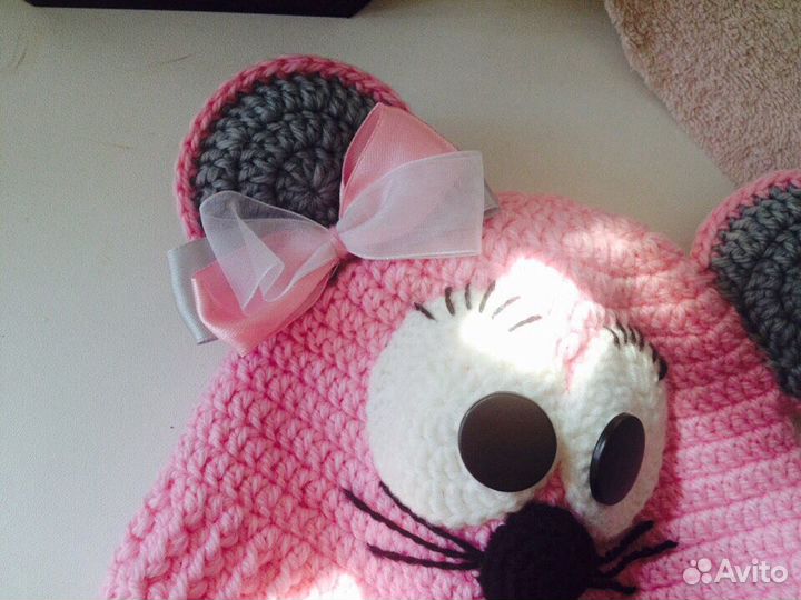 Шапка вязанная ручной работы