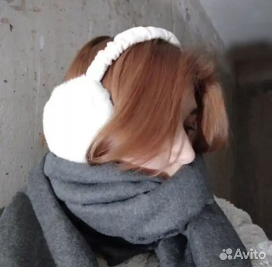 Меховые наушники (ободок с ушками)