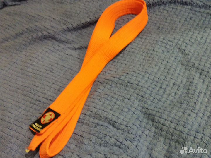 Оранжевый пояс карате 210 см