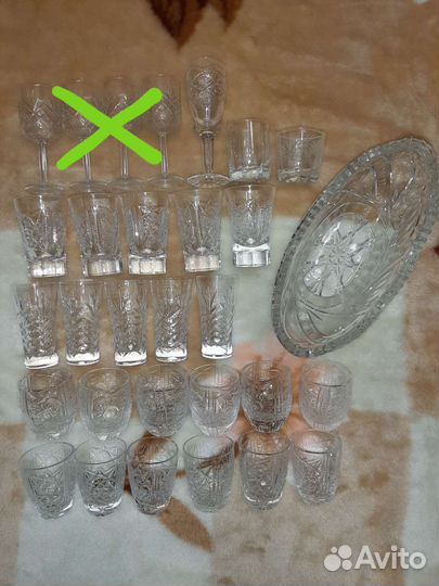 Фужеры,рюмки,стопки,стаканы,хрусталь СССР