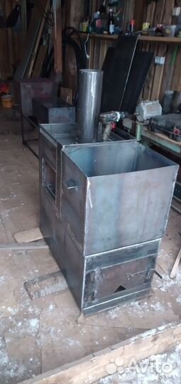 Печь для бани с баком