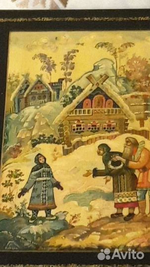 Шкатулки старинные папье маше