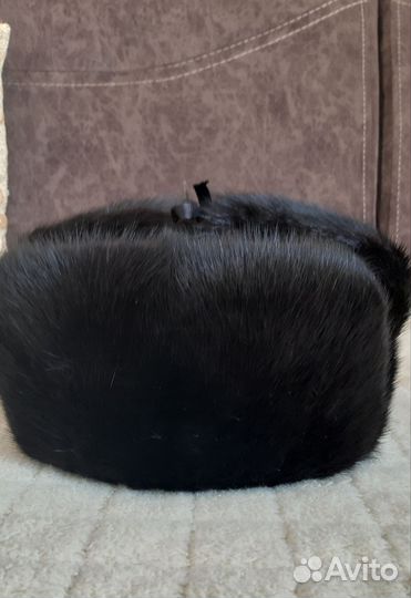 Норковая шапка мужская ушанка
