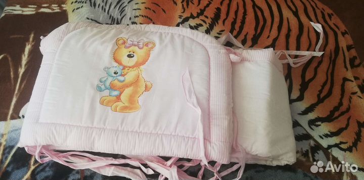 Бортики в детскую кроватку для девочки