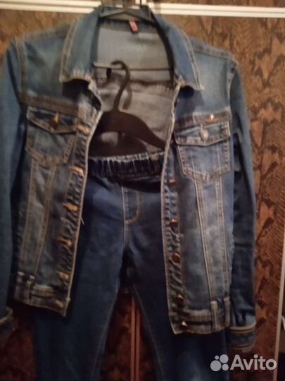 Джинсовый костюм на девочку 40 42