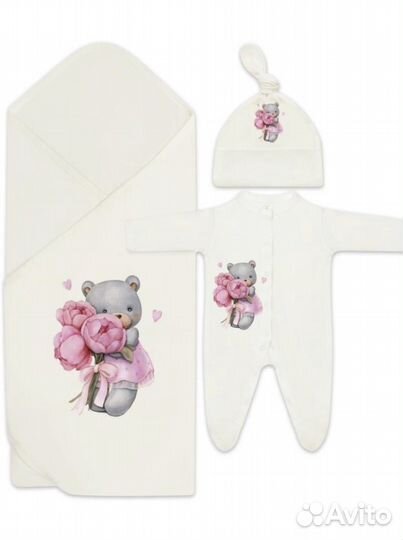 Комплект на выписку для девочки лето