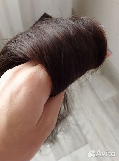 Натуральные волосы на заколках 50 см