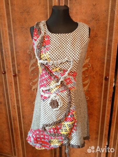 Бохо сарафан шерсть хлопок 44 р