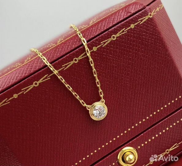 Cartier подвеска с одним камнем