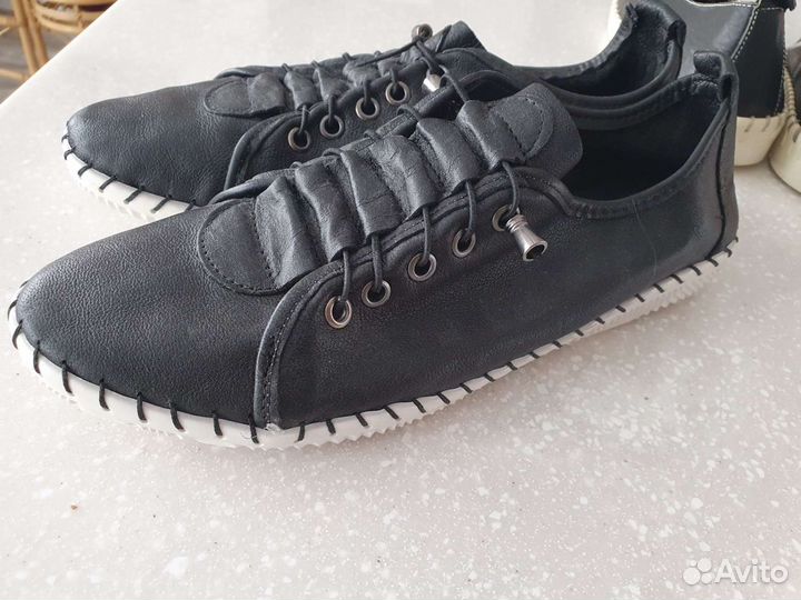 Кожаные ботинки