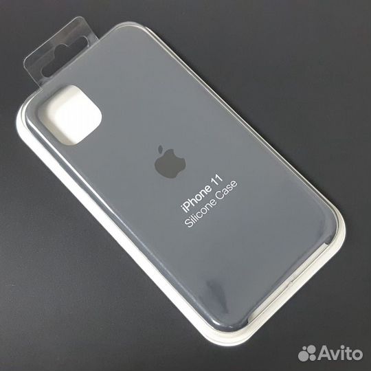 Силиконовый чехол на iPhone 11 темно-серый