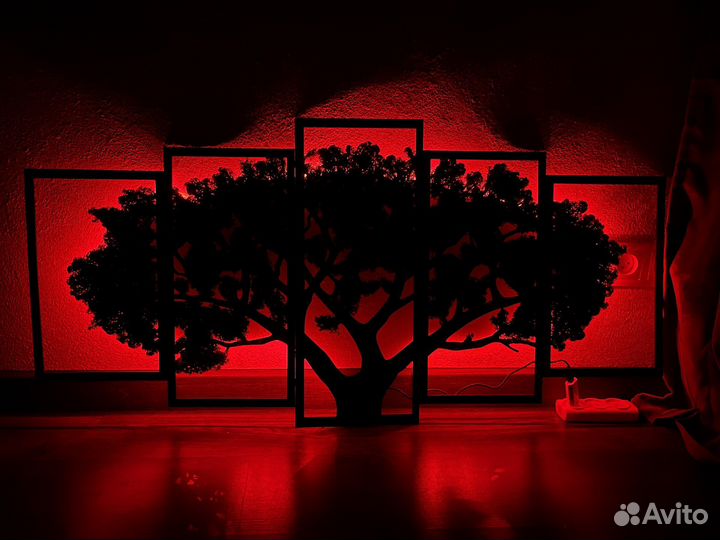 Панно с стабилизированным мхом. Дерево жизни