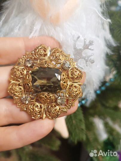 Брошь винтажная чехия