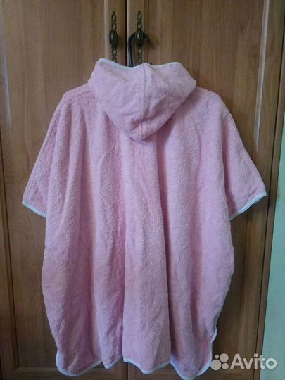 Махровое полотенце-пончо с капюшоном