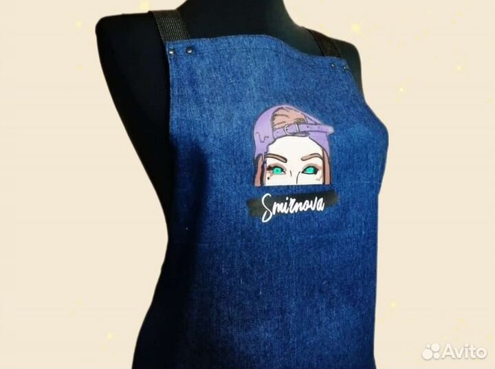 Фартук джинсовый с логотипом