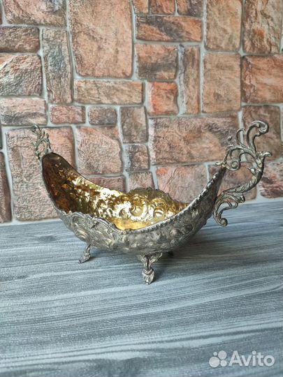 Ваза для фруктов, конфетница серебрение винтаж