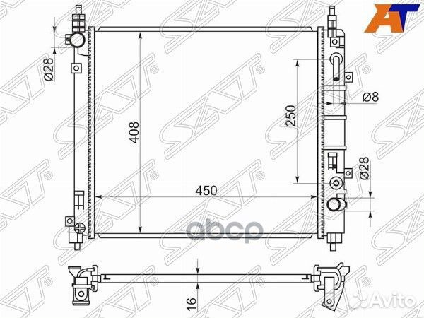 Радиатор nissan march / micra K13 10- HR12 (214