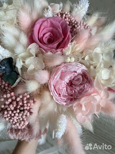 Свадебный букет из сухоцветов