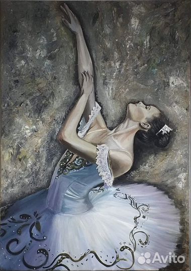 Картина маслом на холсте 70х50 см. Балерина