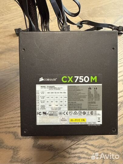 Блок питания corsair cx750m