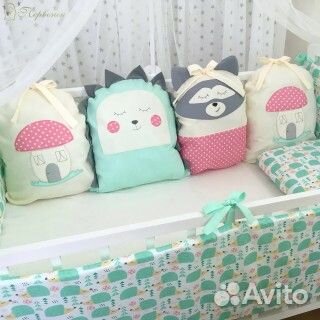 Детское постельное белье, бортики в кроватку