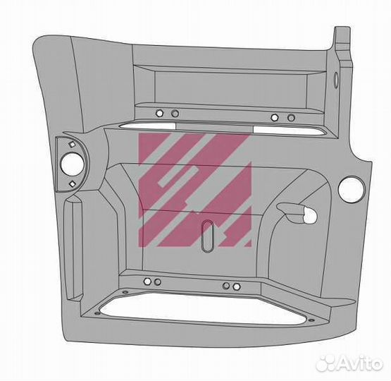 Корпус подножки правый рено